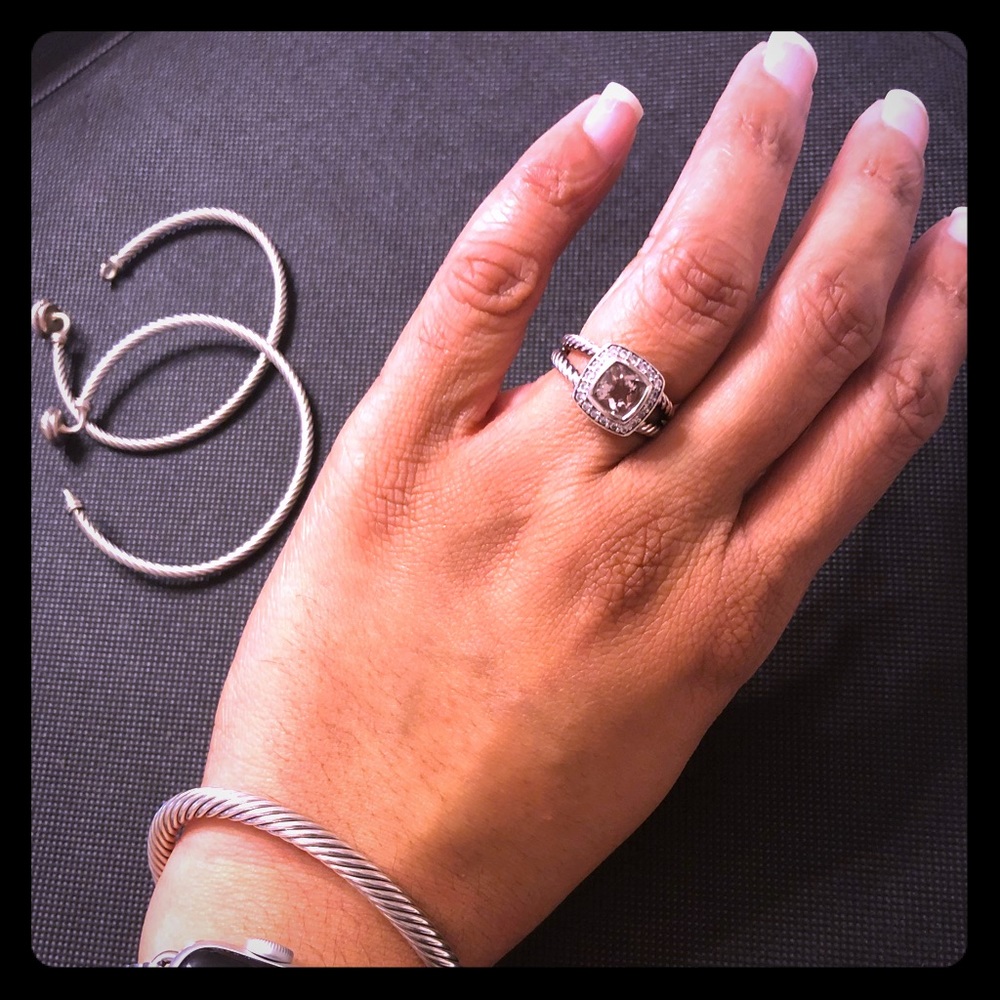 David Yurman Morganite and Diamond Albion Ring